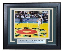 Giannis Antetokounmpo Unterzeichnet Eingerahmt 8x10 Milwaukee Bucks Foto PSA - £148.21 GBP