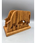 Handcrafted Oak Wooden Cow Horse Napkin Holder - $18.19