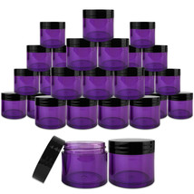 Beauticom (30 Pcs) 30G/30Ml High Quality Purple Plastic Jars With Black Lids - £37.56 GBP