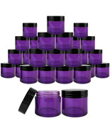 Beauticom (30 Pcs) 30G/30Ml High Quality Purple Plastic Jars With Black ... - £37.01 GBP