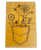 Vintage Great Impressions Pocket Full Of Posies Rubber Stamp H229 Jean Flowers - £13.46 GBP