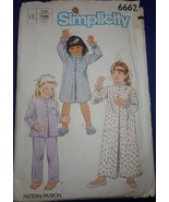 Simplicity Child’s Pajamas &amp; Nightgown Size Large #6662 - $8.31 CAD