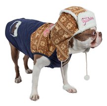 TOUCHDOG &#39;Snowadayz&#39; Pom Pom Fashion Designer Pet Dog Coat Hooded Sweater Jacket - £21.13 GBP+