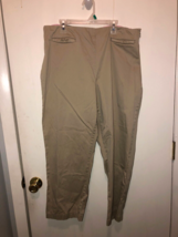 Lands End Womens Khaki Capri Pants SZ 16 Front Pockets Side Zip 34X25 - £10.11 GBP