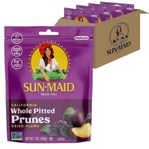 Sun-Maid California Sun-Dried Whole Pitted Prunes - (4 Pack) 7 oz Resealable Bag - £21.78 GBP