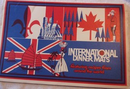 20 International Plastic Dinner Place Mats with Recipes from Around the World - $15.99