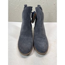 Toms Womens Sutton Forged Iron Suede Booties Wedge Ankle Boots Size 9 NWT - $838.73 MXN