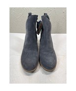 Toms Womens Sutton Forged Iron Suede Booties Wedge Ankle Boots Size 9 NWT - $838.73 MXN