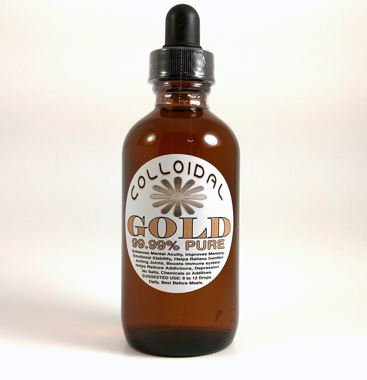 Colloidal Gold 60 PPM 4oz. Dropper Bottle - $24.00