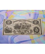 1862 Somerset and Worcester Savings Bank $2 Bill Vintage 80s Reproduction - $272.78 MXN