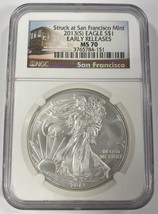 2013(S) American Silver Eagle Graded by NGC as MS-70 Early Releases - $91.46