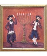 ALEX KHOMSKY &quot;MENORAH&quot; ORIGINAL OIL PAINTING ON CANVAS HAND SIGNED CUSTO... - €544,62 EUR