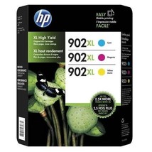 HP 902XL High-Yield Cyan, Magenta, Yellow Ink Cartridge, 3/Pk Exp 12/2025 - £54.52 GBP