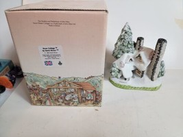 Vintage Snow Cottage By David Winter Dated 1984 England Import Hand Made Painted - £53.95 GBP