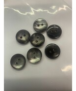 12 Black Gray Marble 2 Holes buttons 15mm - €1,39 EUR