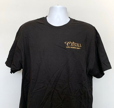 Cristall Ultra Premium Vodka T Shirt Mens XL Embroidered Gold Logo Black Cotton - £17.18 GBP