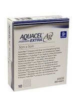 Aquacel AG Extra Silver Hydrofiber Wound Dressing 5cm x 5cm, 2&quot;x2&quot; x10 4... - $44.95