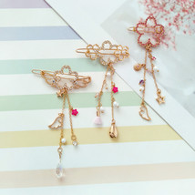[Hair accesories] Cherry Flower Sakura Captor Star Wing Tassel Hairclip/... - £7.83 GBP