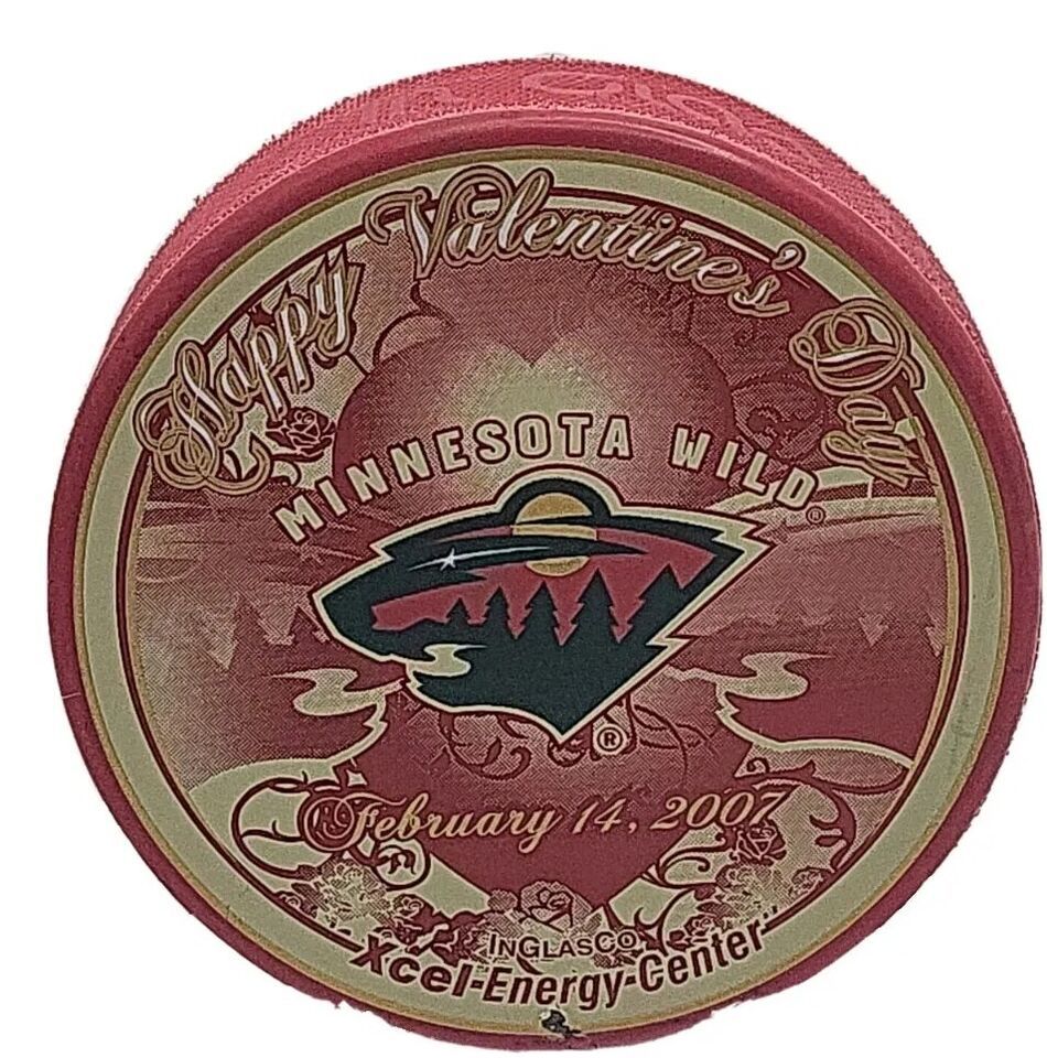 Primary image for Minnesota Wild 2007 Valentines Day Puck NHL Special Edition Holiday - Pink - # 5