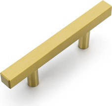 OYX 5 Pack 3 Inch Cabinet Pulls Brushed Brass Pulls-5 in Overall Length - £11.67 GBP