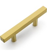 OYX 5 Pack 3 Inch Cabinet Pulls Brushed Brass Pulls-5 in Overall Length - £11.86 GBP