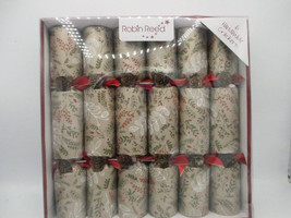 Robin Reed Christmas Crackers Buds and Berries Set of 6 with Hat Joke and Gift - £24.45 GBP