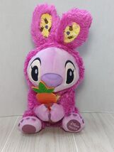 Disney Easter Angel as Bunny Pink 2024 plush Lilo &amp; STITCH holding carrot - $9.89