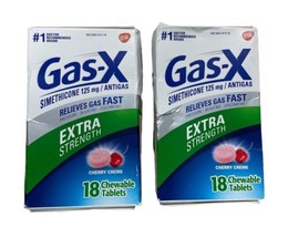 Gas-X Extra Strength Gas Relief 18 Chewable Tablets, Cherry Creme Pack of 2 - $14.84