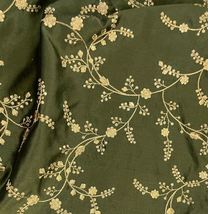 Indian Green gold Embroidered Fabric, Dress, Gown, Drapery Bridal Wedding -NF685 - £9.75 GBP+