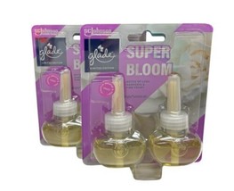 (2) Pk Glade Plug Ins Limited Edition Scented Oil Refills  Super Bloom 4... - £13.25 GBP