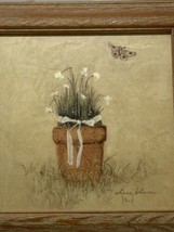 Cheri Blum White Paper Narcissus Flowers Distressed Frame Garden Pier 1 Imports - £27.96 GBP