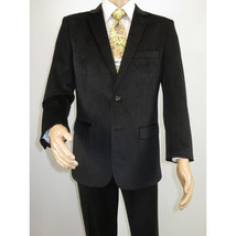 Men's Velvet Sports Coat Grammy Amy Award By BASSIRI  , LEONARDI J1042 Black image 8