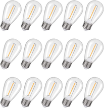 Shatterproof &amp; Waterproof S14 String Light Bulbs-Equivalent to 10 W, S14 Led Bul - £14.45 GBP