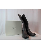 NIB Style &amp; Co Gray Knee High Low Heel Side Zipper Two Buckles Tall Boot... - $520.40 MXN
