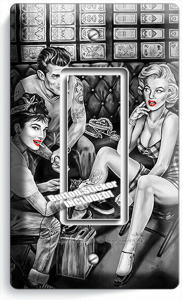 AUDREY HEPBURN MARILYN MONROE JAMES DEAN 1 GFCI LIGHT SWITCH PLATE ROOM HD DECOR