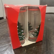 Vtg Waechtersbach Christmas Tree Tall Cooler Glasses 15 Oz Tumbler Barware - $39.59