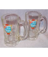 Heileman&#39;s Old Style Glass Beer Mugs 2 La Crosse Wi 12 Oz Size - $12.95