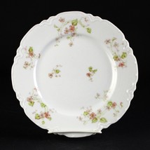 Haviland Limoges Schleiger 473 Pink Floral Luncheon Plate, Antique Franc... - $15.00