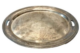 Gorham Vintage 1928 Trophy Electroplated Silver Tray 22 In With Embellis... - $200.00
