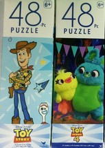Two 48 Piece Disney Toy Story 4 Jigsaw Puzzles Woody Ducky New In Box Ag... - $3.50