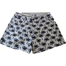 Old Navy Womens White Shorts Blue Palm Trees Cotton Size 2 - $9.90