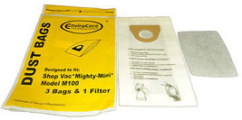 Wet Dry Vac Mighty Mini M100 Vacuum Cleaner Bags SV-90106 - £3.88 GBP