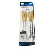 Thermos Deluxe Chrome Grill Tool Set • 3pc BBQ Utensils NOS 1998 - $51.23 CAD