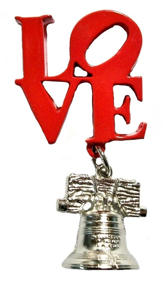 Philadelphia Love Liberty Bell Dangle Metal Fridge Magnet - $7.99