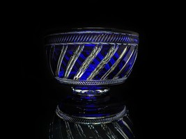 Faberge Marie Louise Cobalt Blue Bowl 10&quot; - £625.59 GBP