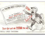 Newsie Comic Tacoma Daily Ledger Newspaper Tacoma Washington WA DB Postc... - $39.55
