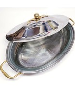 Oneida Apples And Twigs Covered Casserole Dish Stainless Steel 14 In x 2... - $733.82 MXN