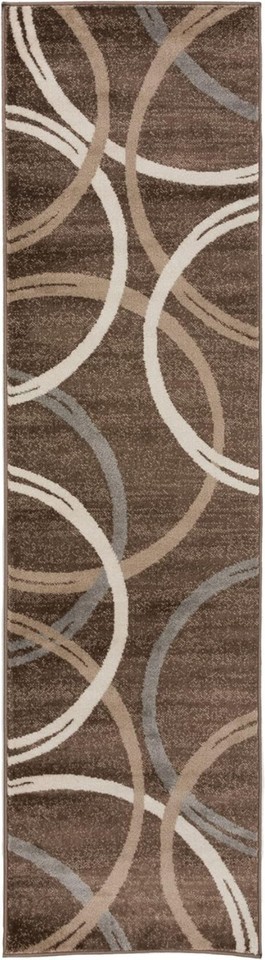 Luxurious 2' x 7' Wavy Circles Design Area Rug - Durable and Soft Polypropylene Item image 4