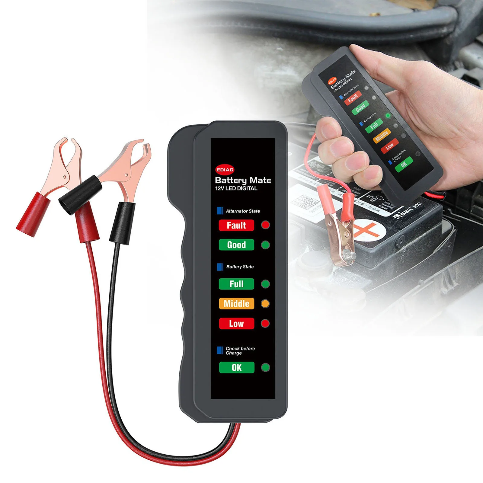 Car Obd Reader Car Tester Alternator Battery 12v Tester Tester Battery Auto Auto - $97.44