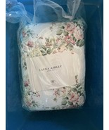 LAURA ASHLEY FLORAL TOILE 3pc KING QUILT ~ Shabby Chic Farmhouse Roses F... - $230.57 CAD